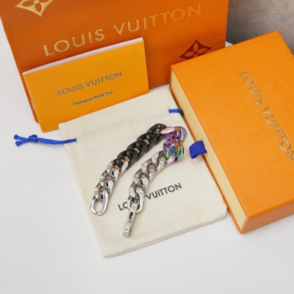 replica,repliche,fake,1:1,earrings,bracelet,ring,jewelry Bracciale Louuis Vuitton Bracciale cubano colorato (C546)