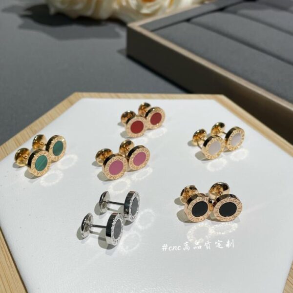replica,repliche,fake,1:1,earrings,bracelet,ring,jewelry Orecchini a torta rotondi classici Bvlgari Bvlgari (1B1C)