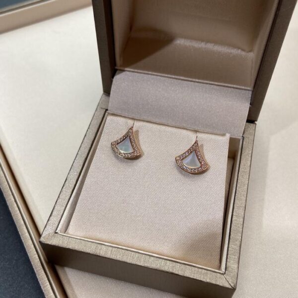 replica,repliche,fake,1:1,earrings,bracelet,ring,jewelry Orecchini a bottone in oro rosa 18 carati serie Bulgari DIVAS’ DREAM (F168)