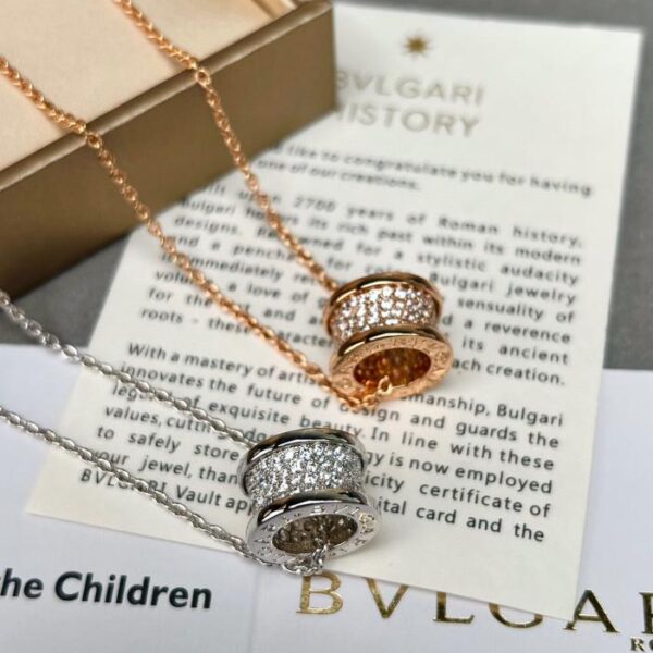 replica,repliche,fake,1:1,earrings,bracelet,ring,jewelry Bvlgari Collana a vita piccola serie B.zero modello classico (2630)