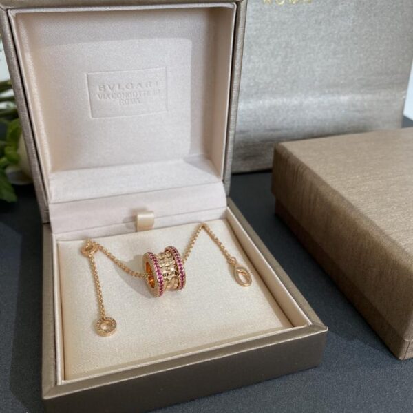 replica,repliche,fake,1:1,earrings,bracelet,ring,jewelry Bulgari pendente con rivetto rubino serie B.zero1 (4368)