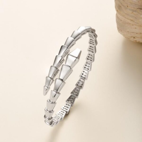 replica,repliche,fake,1:1,earrings,bracelet,ring,jewelry Bracciale serpente stretch Bvlgari senza diamanti (738D)