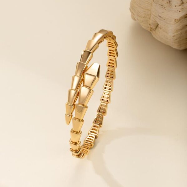 replica,repliche,fake,1:1,earrings,bracelet,ring,jewelry Bracciale serpente elasticizzato Bvlgari senza diamanti (7B34)