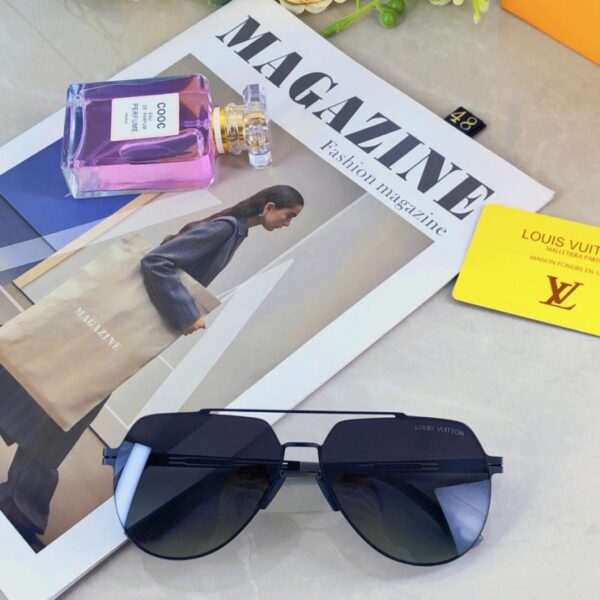Louis vuitton nuovi occhiali da sole polarizzati da aviatore in nylon moda europea e americana a doppio ponte