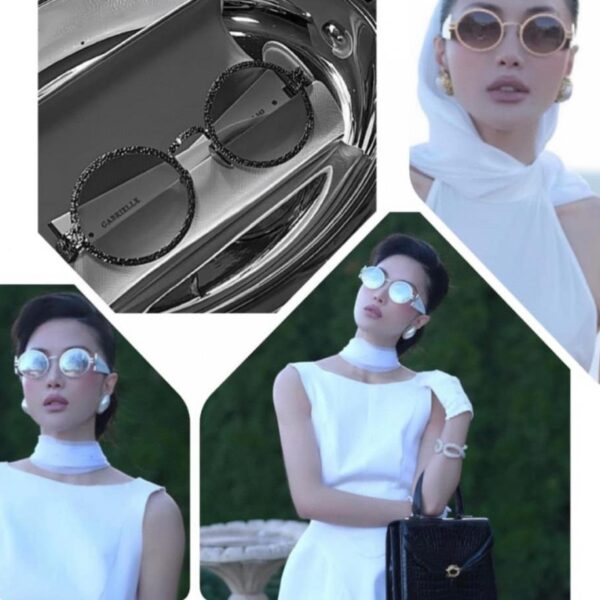 replica,repliche,fake,1:1,earrings,bracelet,ring,jewelry Nuovi occhiali da sole YSL Saint Laurent con montatura tonda in metallo GABRIELLE unisex