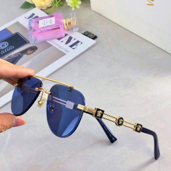 replica,repliche,fake,1:1,earrings,bracelet,ring,jewelry Occhiali da sole da uomo Versace Occhiali da sole stile business sfumati senza montatura