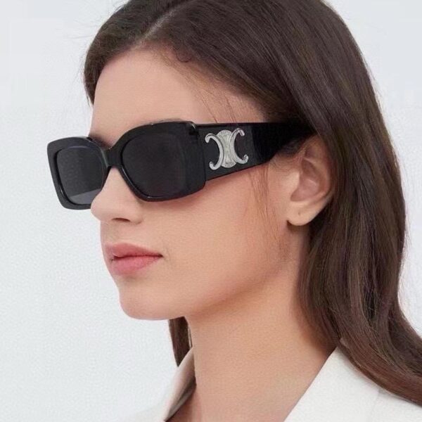 replica,repliche,fake,1:1,earrings,bracelet,ring,jewelry I nuovi occhiali da sole da donna di Celine con aste grandi, stile lady di fascia alta (237C)