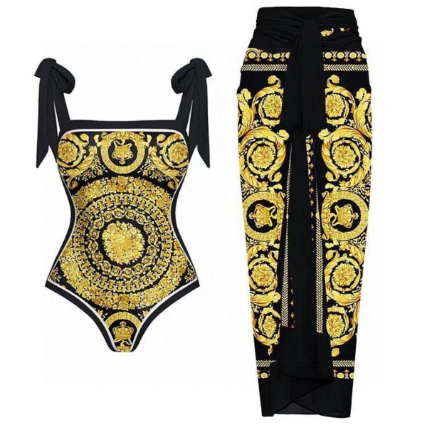 replica,repliche,fake,1:1,earrings,bracelet,ring,jewelry Il nuovo costume da bagno completo di 2 pezzi di Versace, costume da bagno➕gonna in garza, reversibile
