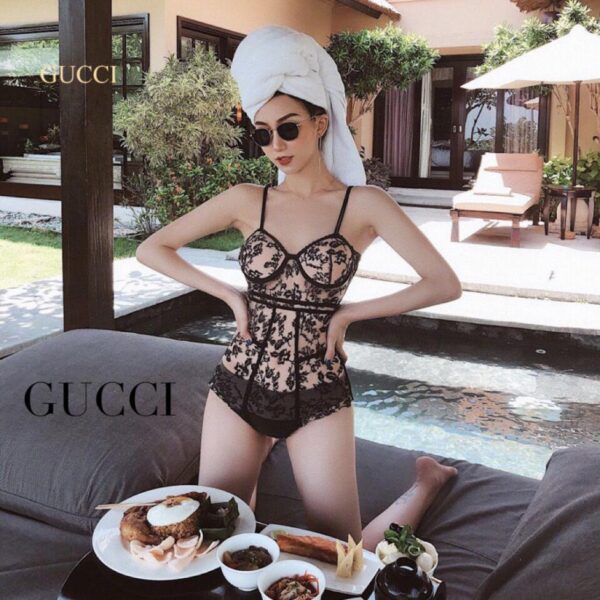 replica,repliche,fake,1:1,earrings,bracelet,ring,jewelry Costume da bagno sexy in pizzo Gucci 👙