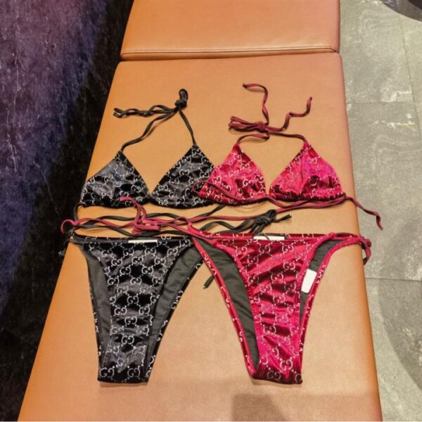 replica,repliche,fake,1:1,earrings,bracelet,ring,jewelry Bikini staccabile in velluto Gucci