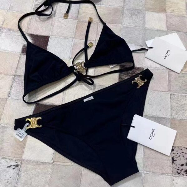 replica,repliche,fake,1:1,earrings,bracelet,ring,jewelry Bikini Celine Arc de Triomphe con scollo all’americana