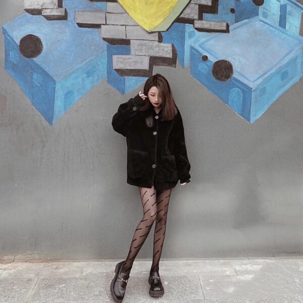 [Un paio in una scatola] Calze floccate con monogramma Balenciaga