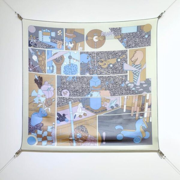 SHMS2514 18mm double face 90x90cm twill di seta Hermès