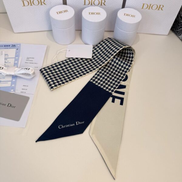 replica,repliche,fake,1:1,earrings,bracelet,ring,jewelry Cerchietto in nastro di seta Dior a doppio strato blu scuro