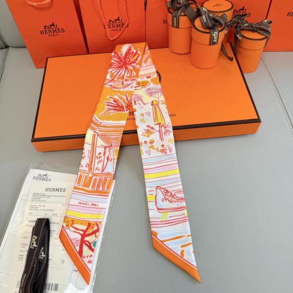 replica,repliche,fake,1:1,earrings,bracelet,ring,jewelry Sciarpa Hermes Rayures d’Ete Twilly (100% seta di gelso)