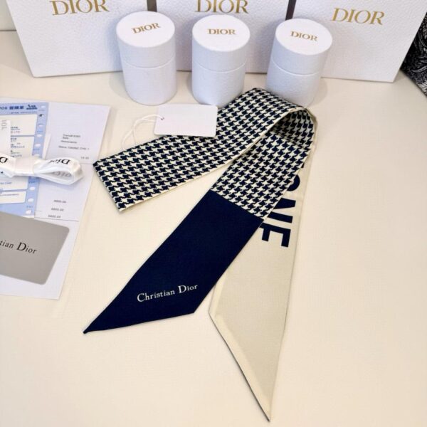 replica,repliche,fake,1:1,earrings,bracelet,ring,jewelry Cerchietto Dior in nastro di seta doppio strato blu,