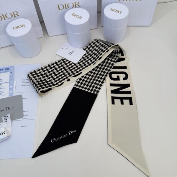 replica,repliche,fake,1:1,earrings,bracelet,ring,jewelry Cerchietto Dior in nastro di seta doppio strato nero,