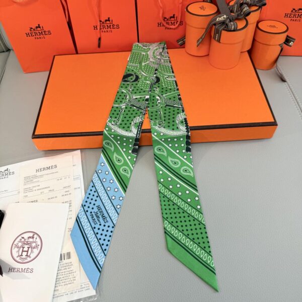 replica,repliche,fake,1:1,earrings,bracelet,ring,jewelry Speroni dorati Hermès twilly 100% seta di gelso, nastro da 18 mm