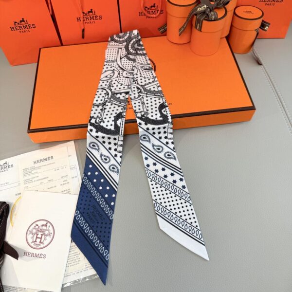 replica,repliche,fake,1:1,earrings,bracelet,ring,jewelry Speroni dorati Hermès twilly 100% seta di gelso, nastro da 18 mm