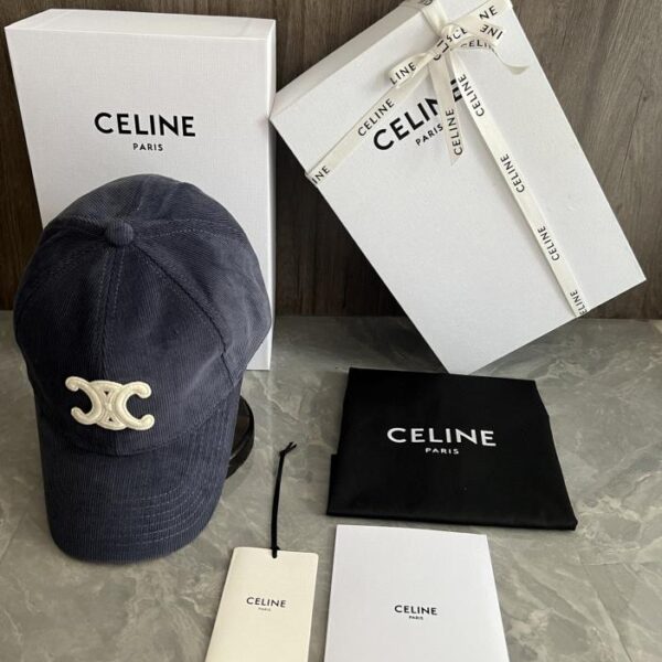 replica,repliche,fake,1:1,earrings,bracelet,ring,jewelry Cappellino da baseball personalizzato originale CELINE realizzato in materiale originale di velluto a coste. Toppa con logo Arc de Triomphe (972D)