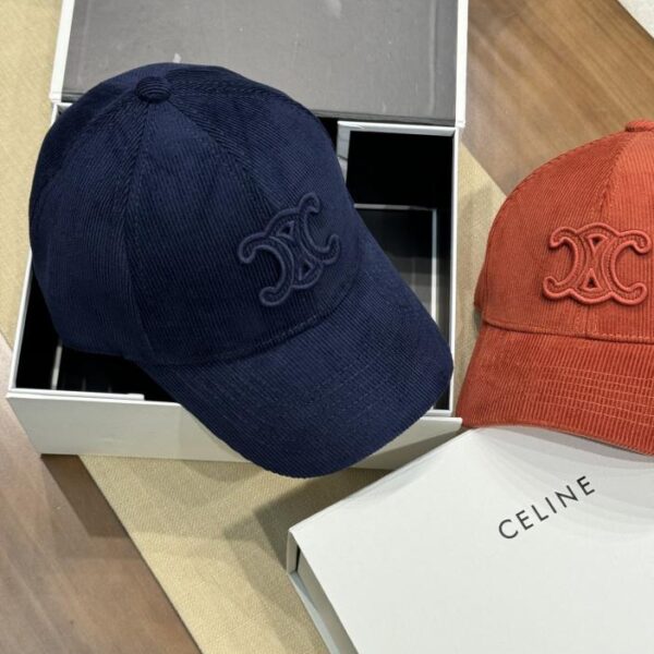 replica,repliche,fake,1:1,earrings,bracelet,ring,jewelry Il nuovo berretto da baseball in velluto a coste con logo dell’Arco di Trionfo di Celine (F073)