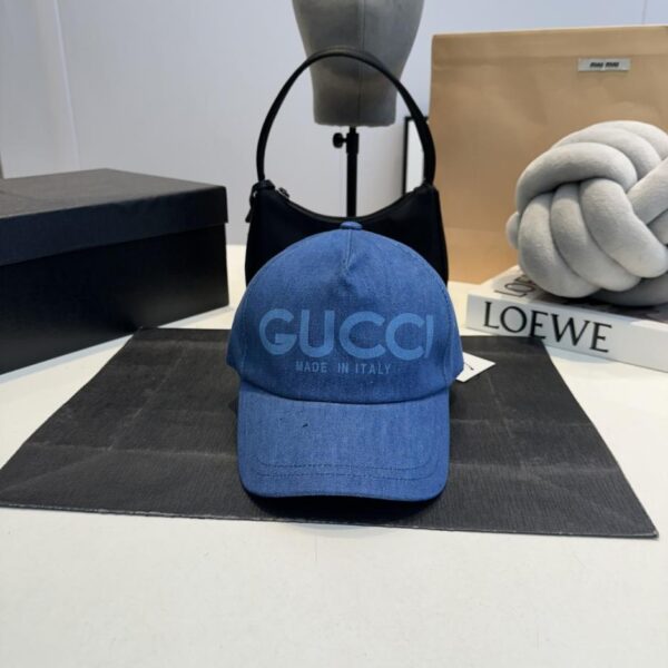 replica,repliche,fake,1:1,earrings,bracelet,ring,jewelry GUCCI contatore nuovo berretto da baseball in denim lavato (B7B8)