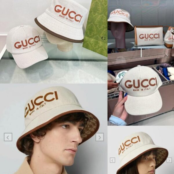 replica,repliche,fake,1:1,earrings,bracelet,ring,jewelry GUCCI contatore nuovo cappello da pescatore ricamato semplice (C9B0)