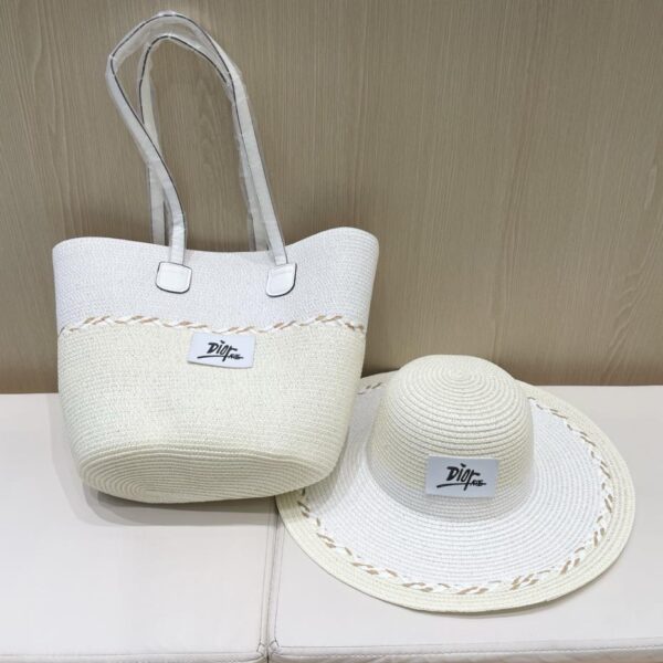 Borsa tote DIOR in paglia