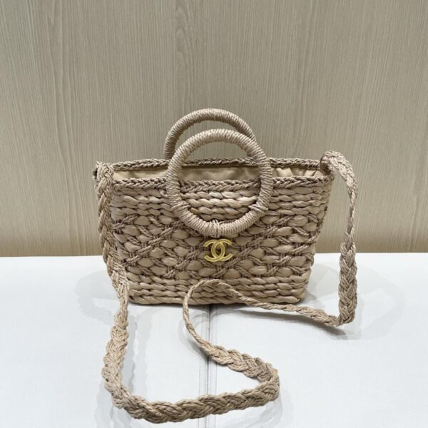 replica,repliche,fake,1:1,earrings,bracelet,ring,jewelry Borsa Chanel in paglia estiva Borsa a secchiello portatile giapponese e coreana