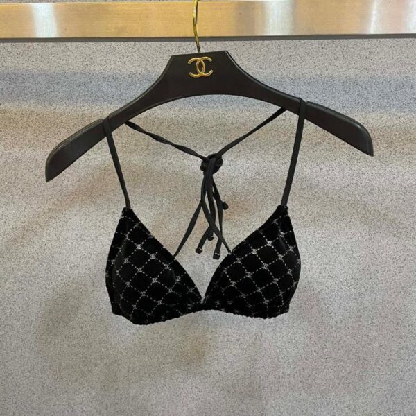 replica,repliche,fake,1:1,earrings,bracelet,ring,jewelry Costume da bagno bikini in velluto Chanel,