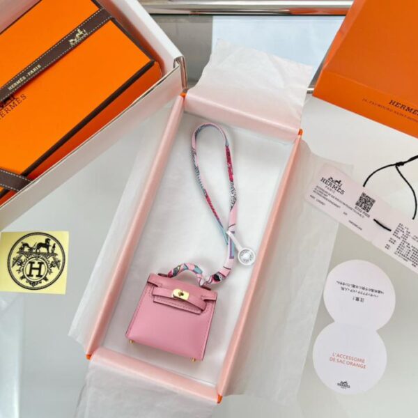 replica,repliche,fake,1:1,earrings,bracelet,ring,jewelry Borsa HERMES mini Kelly (rosa fiori di ciliegio) ciondolo kelly twilly
