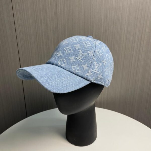 replica,repliche,fake,1:1,earrings,bracelet,ring,jewelry Berretto da baseball in denim originale Louis Vuitton per uomo e donna