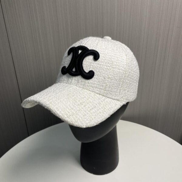 replica,repliche,fake,1:1,earrings,bracelet,ring,jewelry Cappello da baseball in tweed nuovo stile CELINE