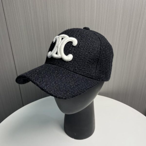 replica,repliche,fake,1:1,earrings,bracelet,ring,jewelry Cappello da baseball in tweed nuovo stile CELINE
