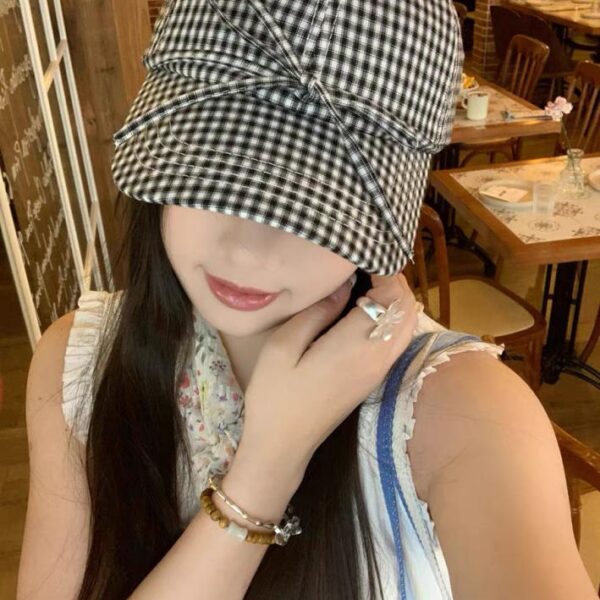 replica,repliche,fake,1:1,earrings,bracelet,ring,jewelry BALENCIAGA Cappello da baseball scozzese coreano da donna primavera ed estate nuovo stile