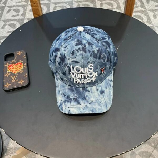 replica,repliche,fake,1:1,earrings,bracelet,ring,jewelry Nuovo berretto da baseball in denim di Louis Vuitton