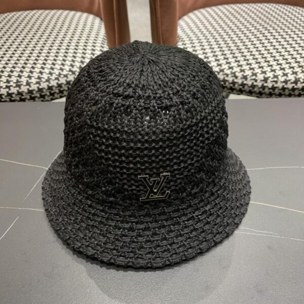 replica,repliche,fake,1:1,earrings,bracelet,ring,jewelry Il nuovo cappello da pescatore parasole in stile coreano di Louis Vuitton, cappello a bacinella con viso dolce lavorato a maglia cava