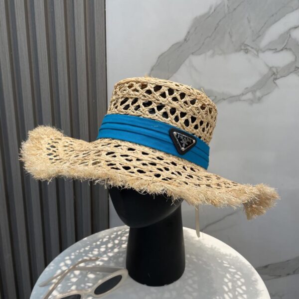 replica,repliche,fake,1:1,earrings,bracelet,ring,jewelry Prada nuovo cappello in paglia con protezione solare a tesa larga