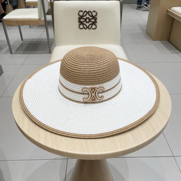 replica,repliche,fake,1:1,earrings,bracelet,ring,jewelry Nuovo cappello a bombetta in paglia di Celine