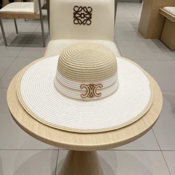 replica,repliche,fake,1:1,earrings,bracelet,ring,jewelry Nuovo cappello a bombetta in paglia di Celine