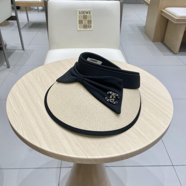replica,repliche,fake,1:1,earrings,bracelet,ring,jewelry Cappello di protezione solare Chanel, cappello a fiocco, cappello di paglia parasole tutto-fiammifero in stile coreano da donna