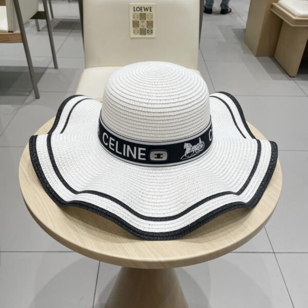replica,repliche,fake,1:1,earrings,bracelet,ring,jewelry Nuovo cappello a cilindro in paglia di Celine