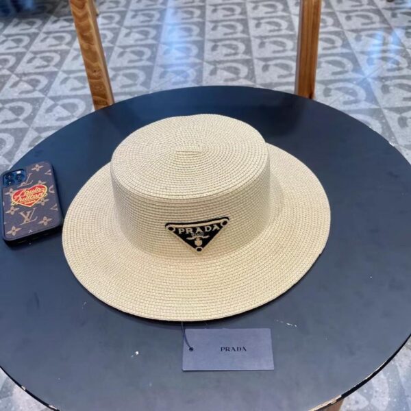 replica,repliche,fake,1:1,earrings,bracelet,ring,jewelry Prada nuovo cappello in paglia flat-top, circonferenza testa 57cm