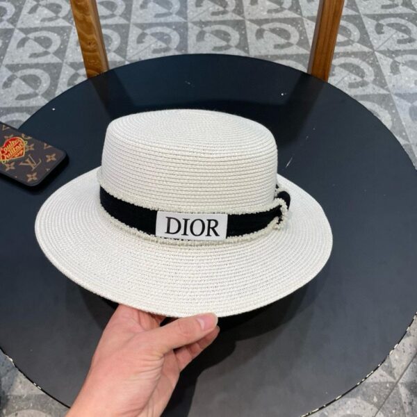 replica,repliche,fake,1:1,earrings,bracelet,ring,jewelry Nuovo cappello di paglia color block di grande nome DIOR