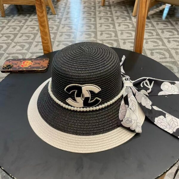 replica,repliche,fake,1:1,earrings,bracelet,ring,jewelry CHANEL nuovo nastro di camelia per cappello di paglia