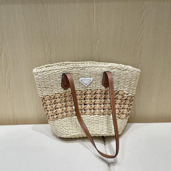 replica,repliche,fake,1:1,earrings,bracelet,ring,jewelry Borsa PRADA in paglia intrecciata a mano, nuova borsa da viaggio estiva