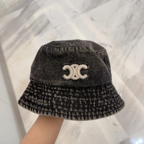 CELINE nuovo cappello da pescatore retrò blu denim