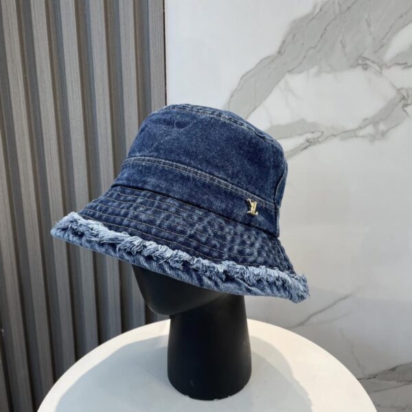 replica,repliche,fake,1:1,earrings,bracelet,ring,jewelry Cappello da sole unisex con cappello da pescatore in denim lavato nuovo Louis Vuitton