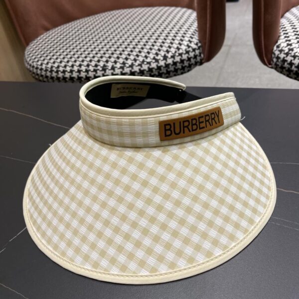 replica,repliche,fake,1:1,earrings,bracelet,ring,jewelry Cappello da sole a tesa larga Burberry Nuovo cappello da sole con motivo pied de poule da donna