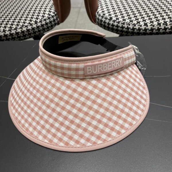 replica,repliche,fake,1:1,earrings,bracelet,ring,jewelry Cappello da sole a tesa larga Burberry Nuovo cappello da sole con motivo pied de poule da donna